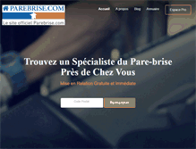 Tablet Screenshot of parebrise.com